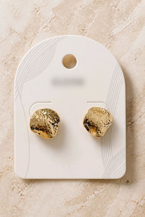Gold Dalgalı Küçük Küpe