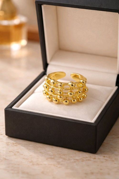 Gold Topçuklar Yüzük, Ayarlanabilir