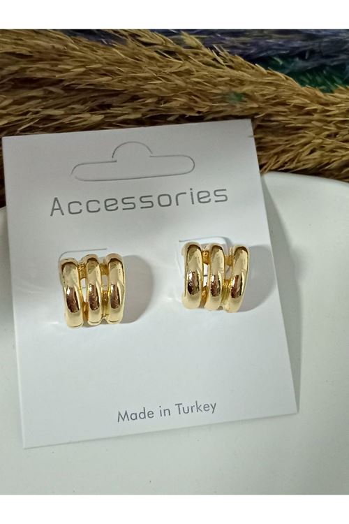 Yalı Çapkını Pelo Gold Küçük Küpe Çoklu Görünümlü