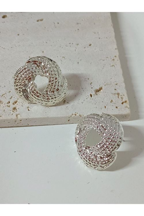Gümüş Vintage Sarmal Kadın Küpe
