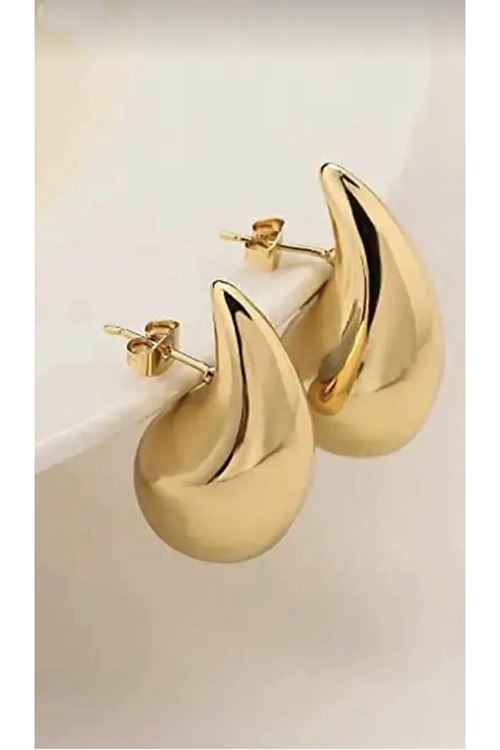 Gold Ortaboy Damla Bottega Kadın Küpe