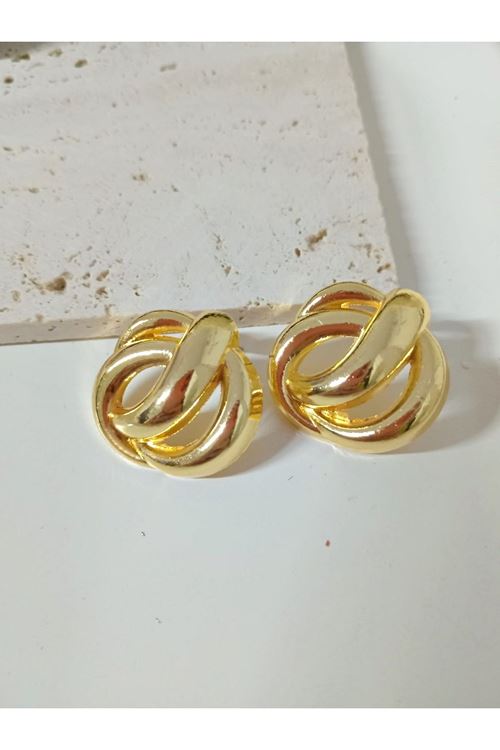 Gold Sarmal Kadın Küpe