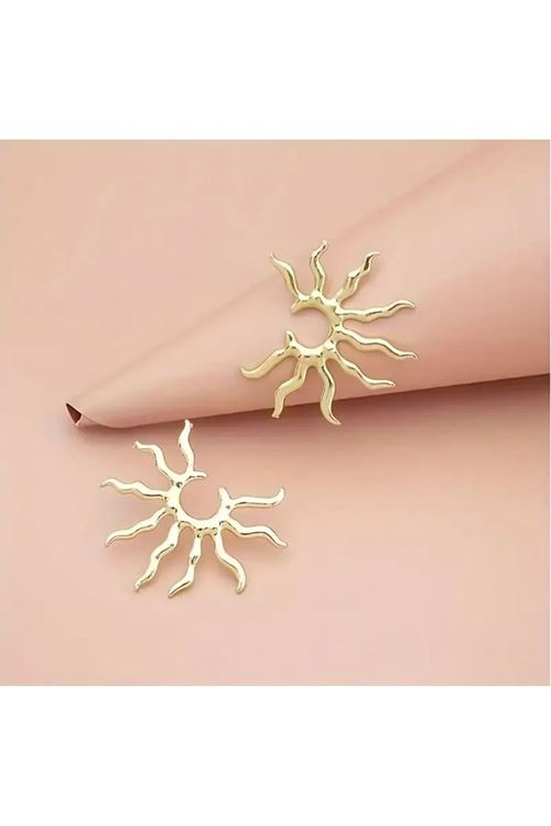 Gold Güneş Tasarım  Kadın Küpe (3,5cm)