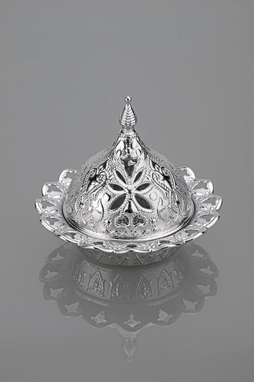 Gümüş Metal Orta Lokumluk Çap.10cm