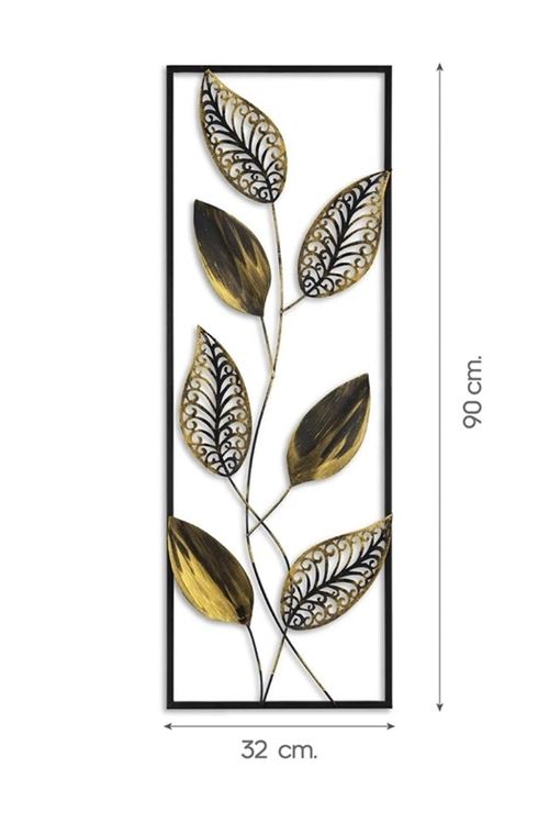 Metal Gold Ev Ofis Duvar Süsü 32x90cm