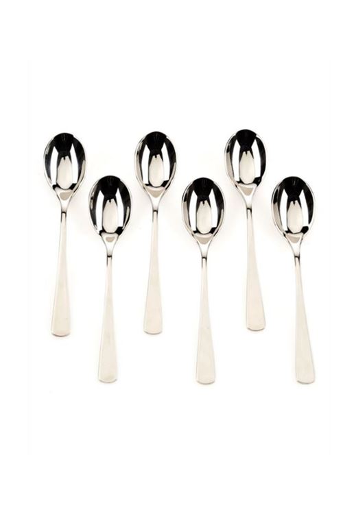 6 Lı Çelik Çay Kaşığı 10cm