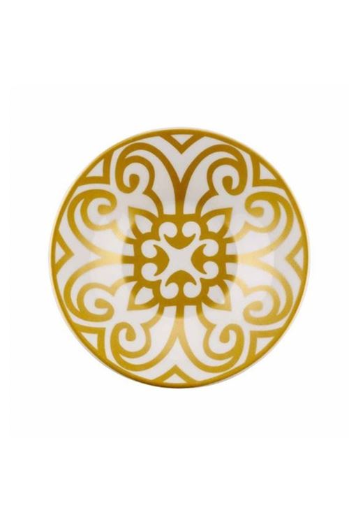 6 Lı Bone Porselen Gold Çay Tabağı