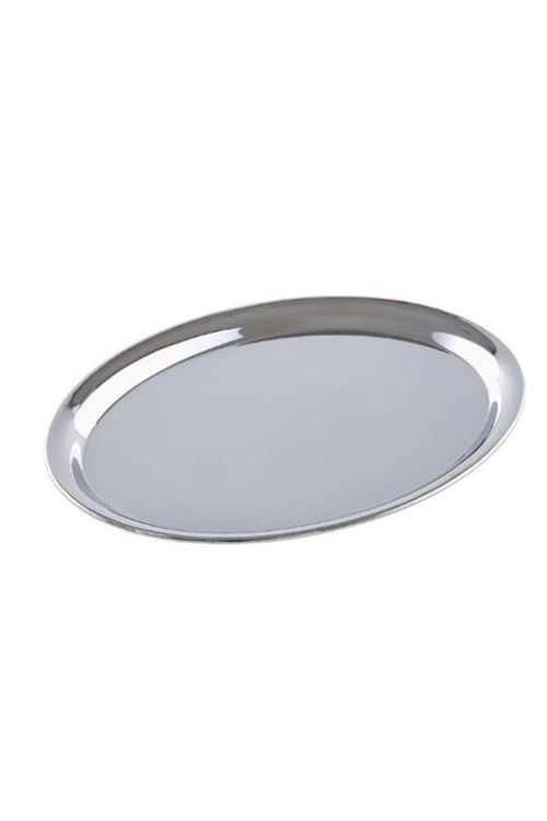 Çelik Oval Küçük 2 Li Tepsi 26cm