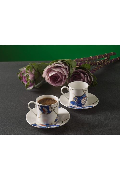 4 Parça 2 Kişilik Kintsugi Fincan Seti 240cc