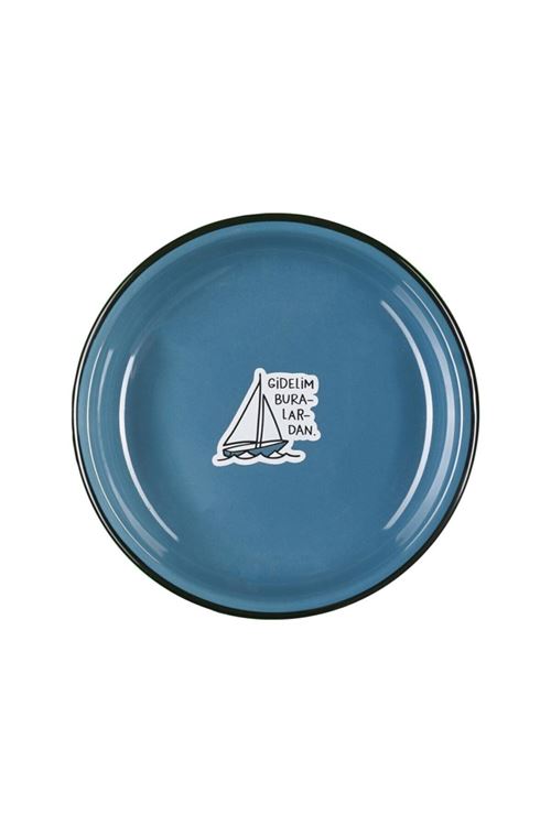 Gidelim Buralardan Seramik Pasta Tabağı 15,5cm