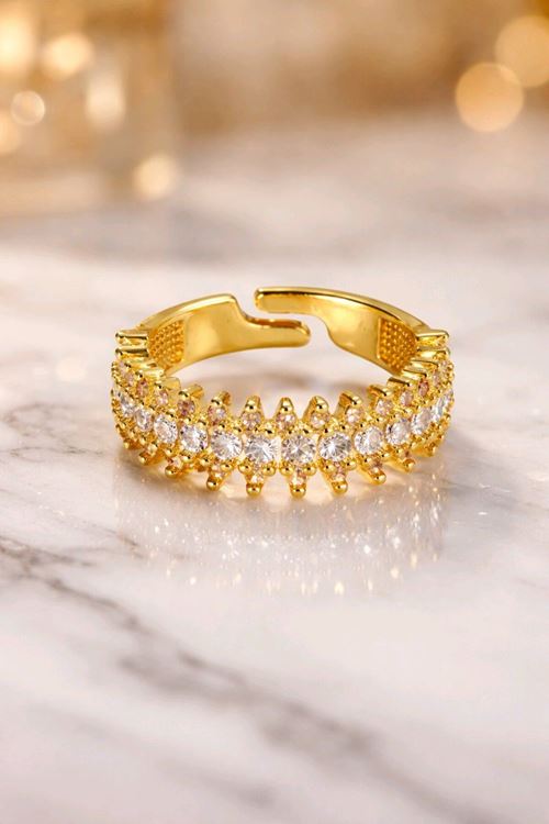 Gold Tamtur Taşlı Yüzük Ayarlanabilir