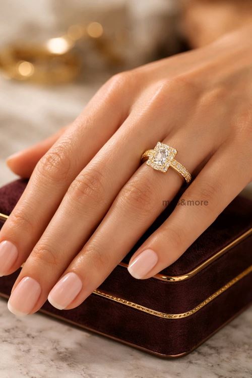 Gold Baget Tektaş Yüzük Ayarlanabilir