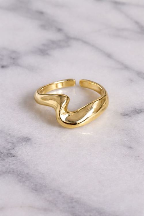 Gold Geometrik Yüzük, Ayarlanabilir