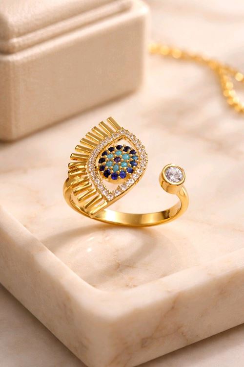Gold Göz Nazar Yüzük, Ayarlanabilir