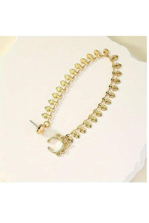 Hip hop Tarz Gold Kadın Küpe