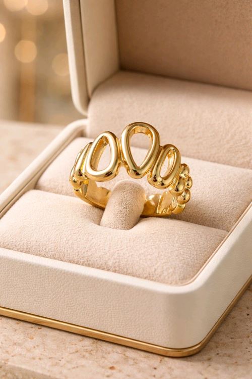 Gold Damlalar Yüzük, Ayarlanabilir