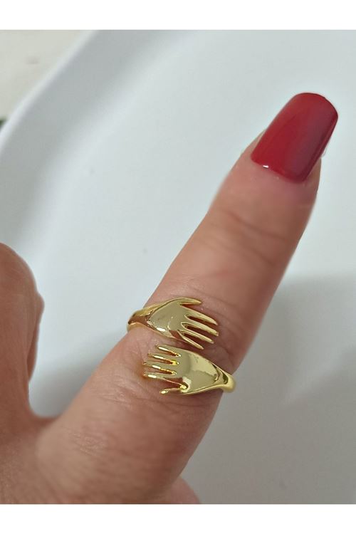 Gold Sarılan El Ayarlanabilir Yüzük