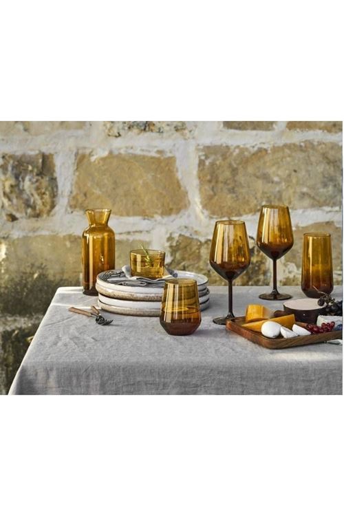 6 Kişilik Amber Degrade Meşrubat Bardağı 470cc