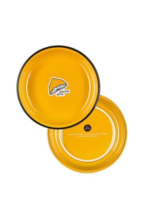 Sıkıldım Artık Seramik Pasta Tabağı 15,5cm