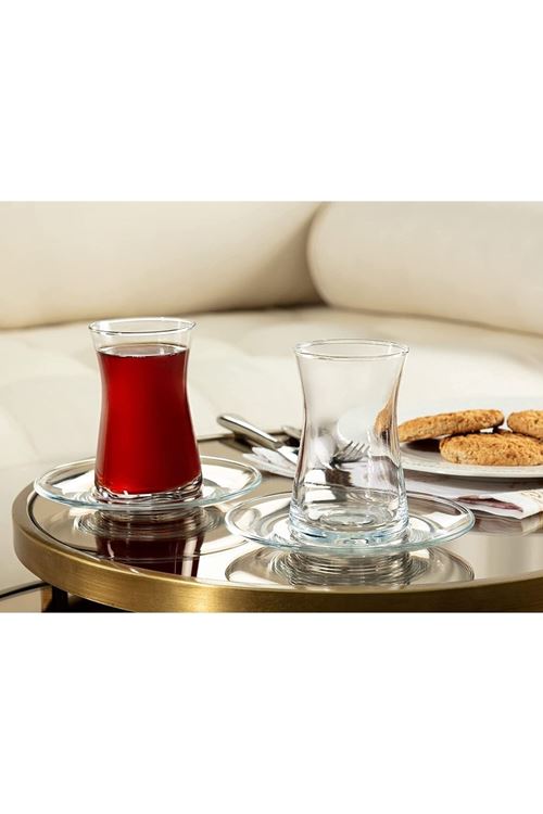 Heybeli 12 Parça Sade Çay Takımı 160cc