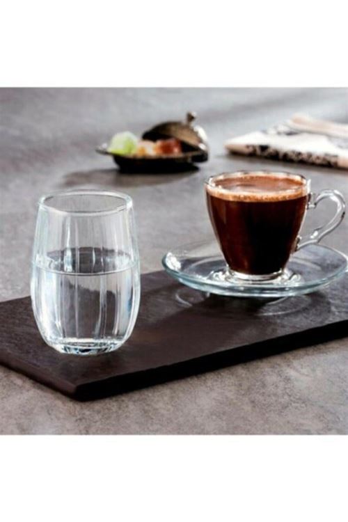 420212 kahve yanı bardak - küçük su bardağı 6 lı linka sade