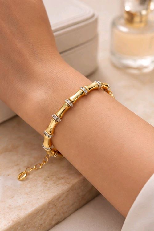 Gold Taşlı Serenay Bileklik