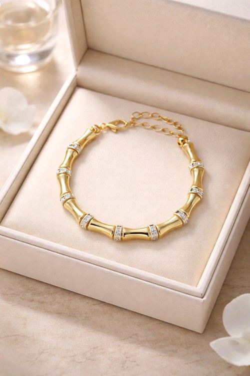 Gold Taşlı Serenay Bileklik