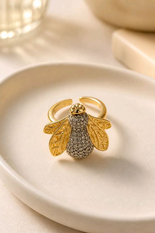 Çelik Gold Arı Yüzük, Ayarlanabilir