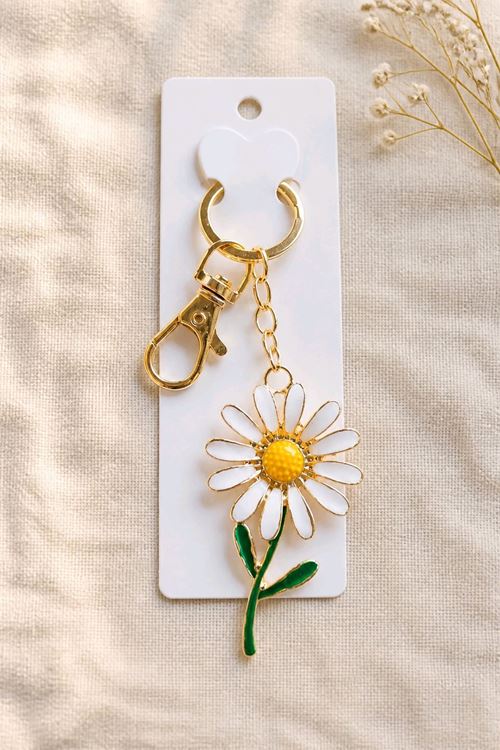 Papatya Anahtarlık ve Çanta Aksesuarı, Uzunluk: 9cm   