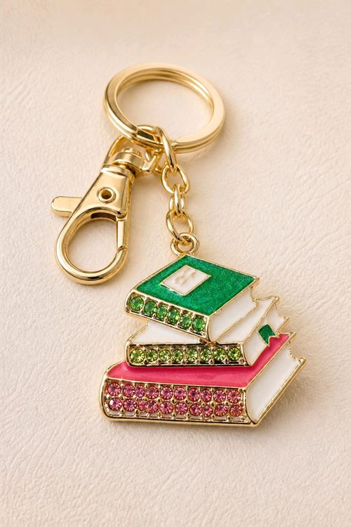 Kitaplar Anahtarlık ve Çanta Aksesuarı, Uzunluk: 9cm