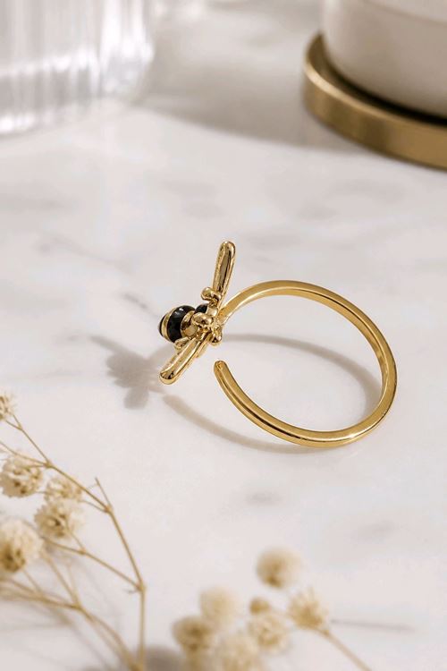 Çelik Gold Arı Yüzük, Ayarlanabilir