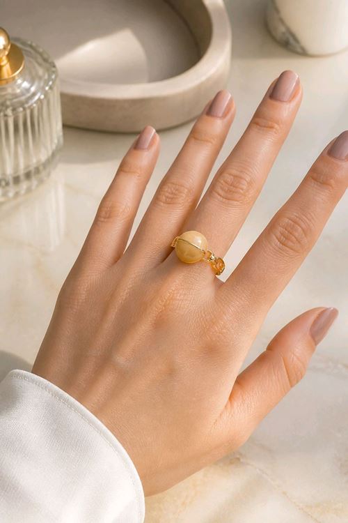 Çelik Gold Sarı Yüzük Ayarlanabilir 