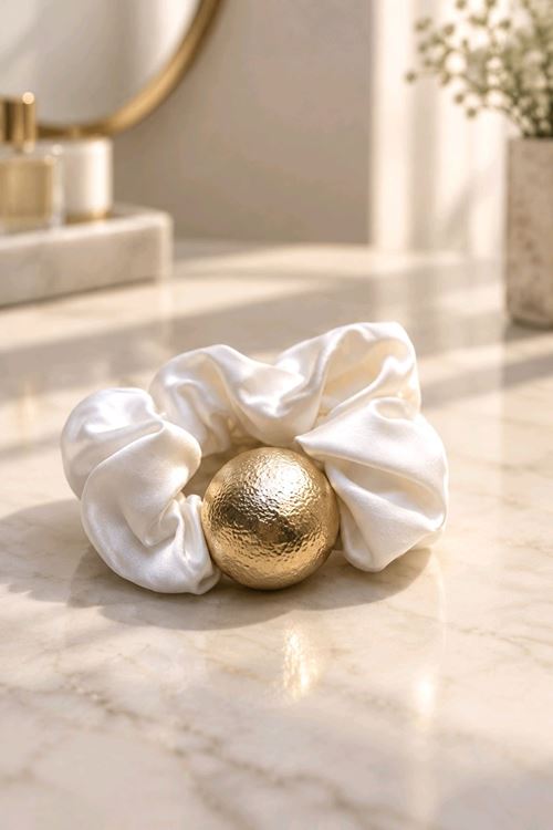 Ekru Gold Figürlü Simit Toka, Çap: 10cm 