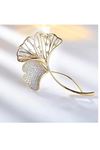 Ginkgo Yaprağı Taşlı broş Elegant Şık Abiye Günlük Broş