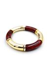 Bordo Gold Esnek Abiye Günlük Bileklik