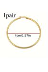 4cm Gold Küçük Boy Halka Kadın Küpe