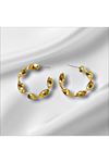 Gold Burgulu 3cm Halka Kadın Küpe