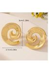 Gold Çizgi Detaylı Sparkle Şık  Kadın Küpe
