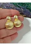 Gold Yuvarlak İçİ Boş Kadın Küpe