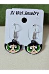 Powerpuff Girls Buttercup Çizgi Karakter 1 Çift Eğlenceli  Çocuk Küpesi