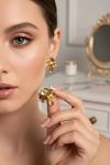 Gold Asimetrik Kadın Küpe