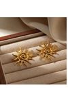 Gold Güneş Çivi Kadın Küpe, 3,5cm