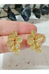 Gold Yapraklar Küçük Kadın Küpe