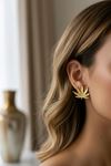 Gold Yaprak Küpe