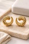 Gold Spiral Küpe
