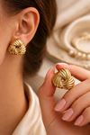 Gold Üçgen İthal Küpe, Çok Hafif