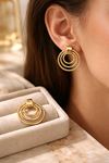 Gold İllüzyon Küpe