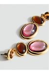 Marka Model, Çelik Gold Pembe Küpe