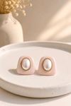 Toz Pembe Basic Küpe, Uzunluk:2cm