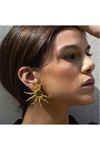 Gold Güneş Tasarım  Kadın Küpe (3,5cm)